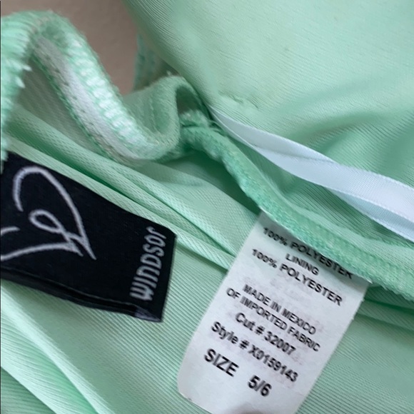 Windsor Mint Green Floor Length Prom Dress - Picture 6 of 7